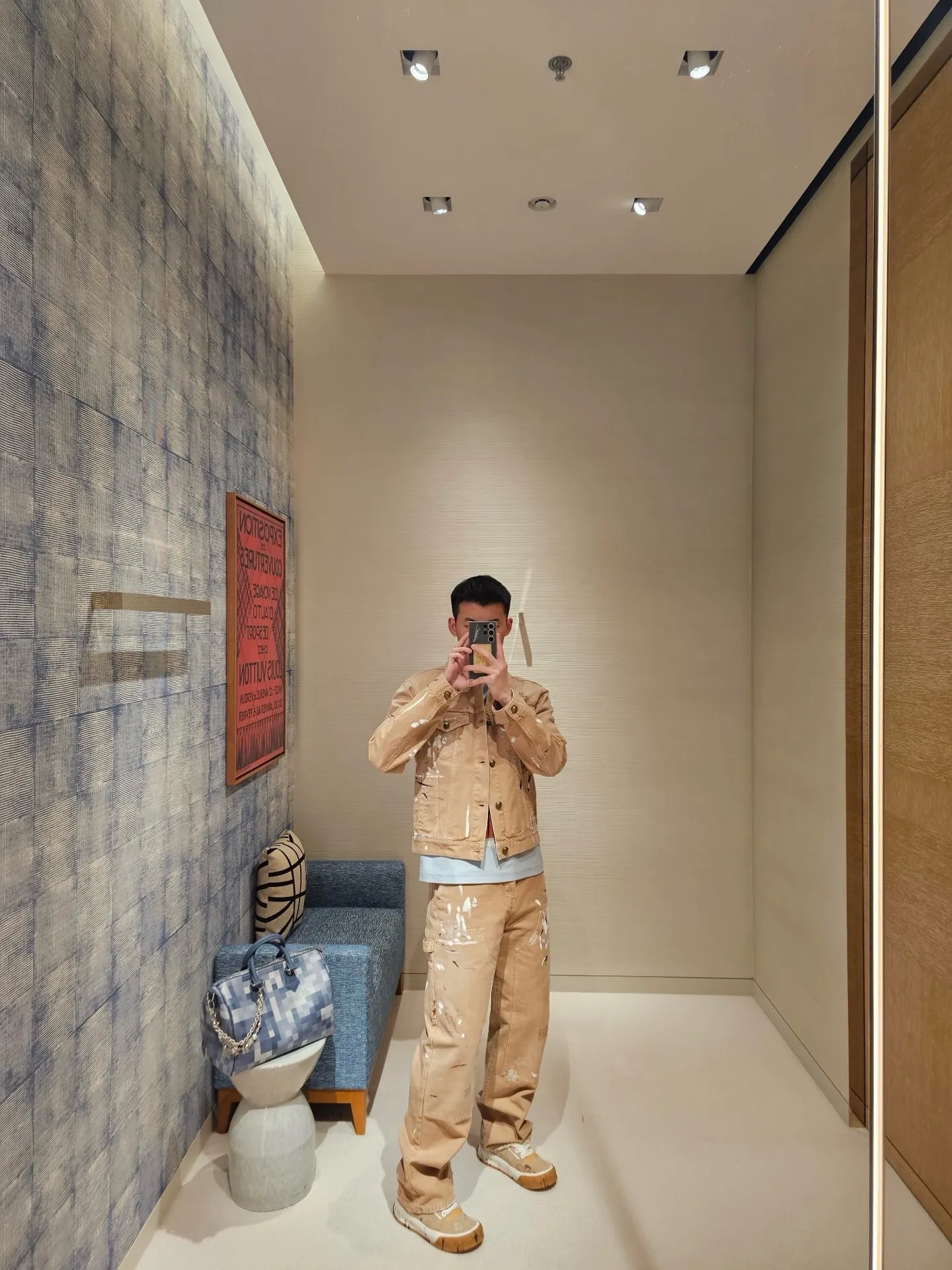 Louis Vuitton/Louis Vuitton graffiti splash suit jeans